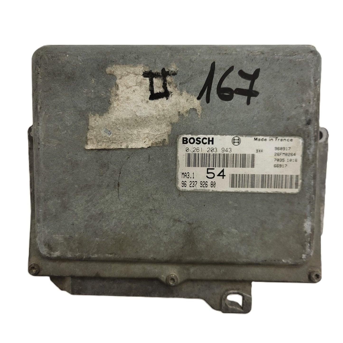 Peugeot 106 Citroen Saxo 1.1 ECU / 0261203736 / 96203998980 / MA3.1 / BOSCH