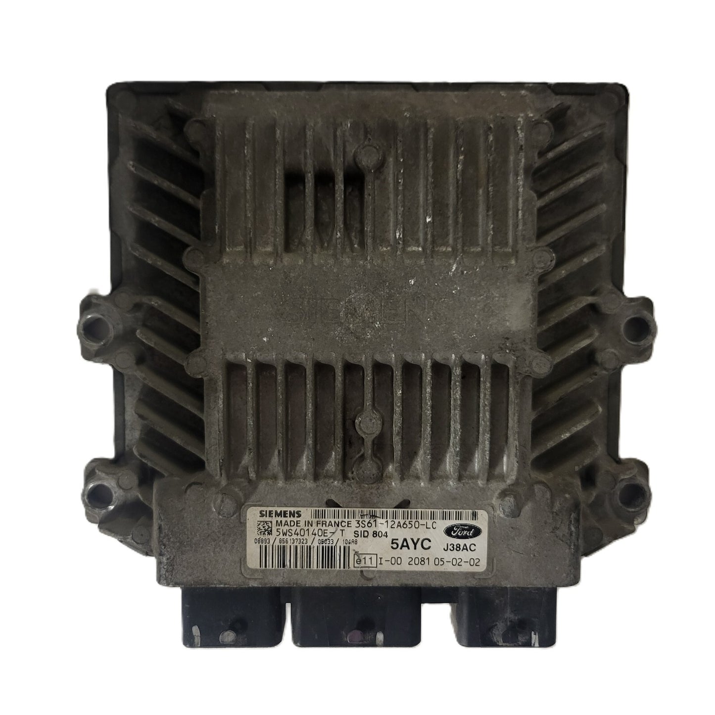 FORD FIESTA ECU / 3S61-12A650-LC / 5WS40140E-T / 5AYC / SID804 / J38A SIEMENS