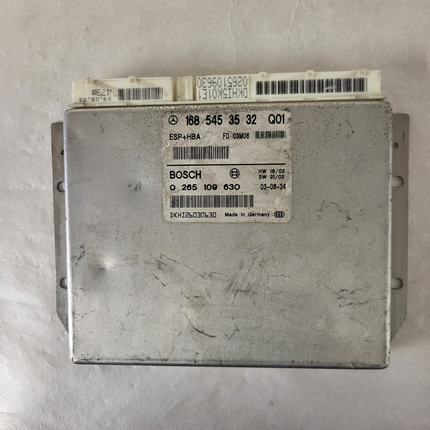 MERCEDES-BENZ A CLASS W168 ESP ECU / 1685453532 / 0265109630 / BOSCH ESP+HBA