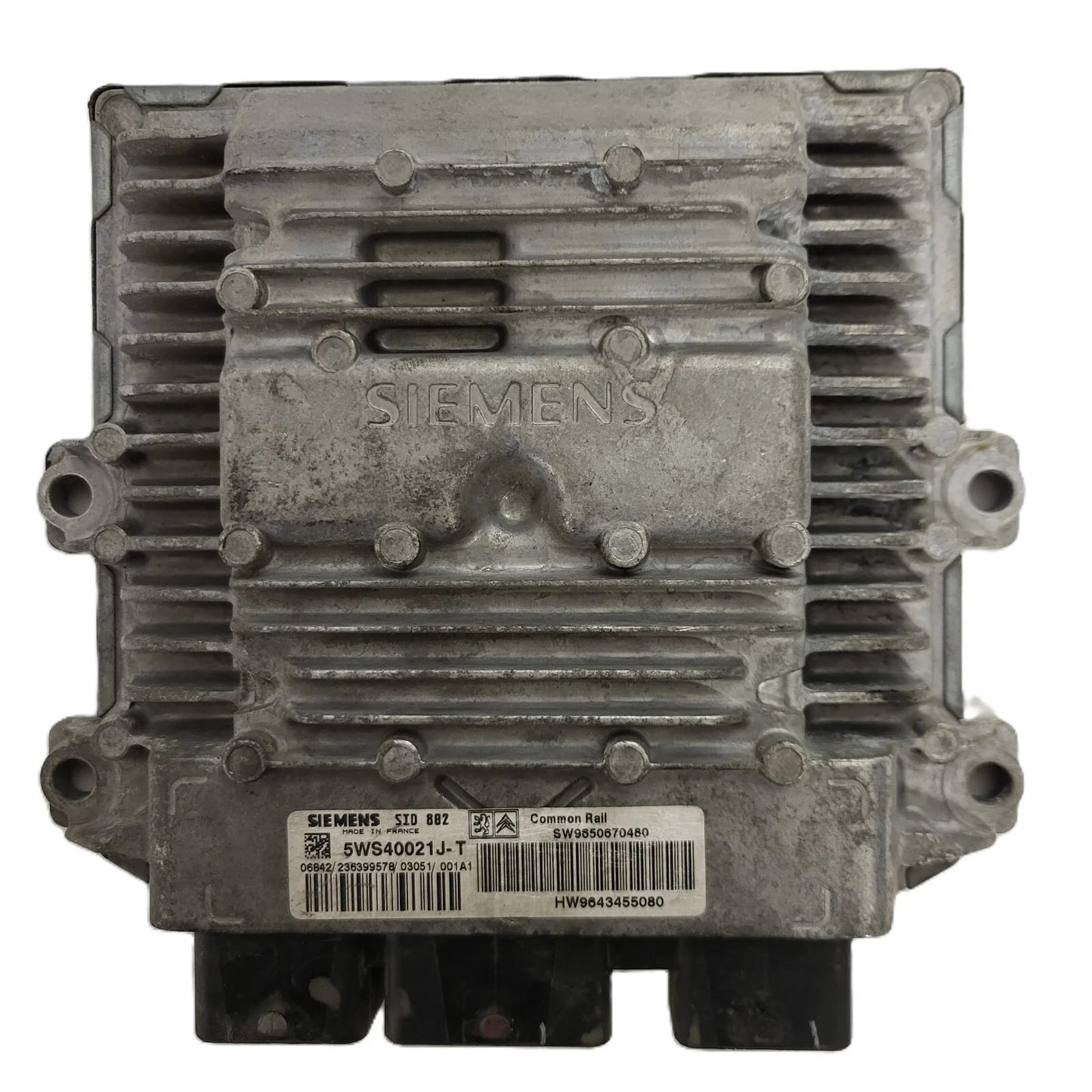 CITROEN C2 C3 ECU / 5WS40021J-T / 9650670480 / 9643455080 / SID802 / SIEMENS