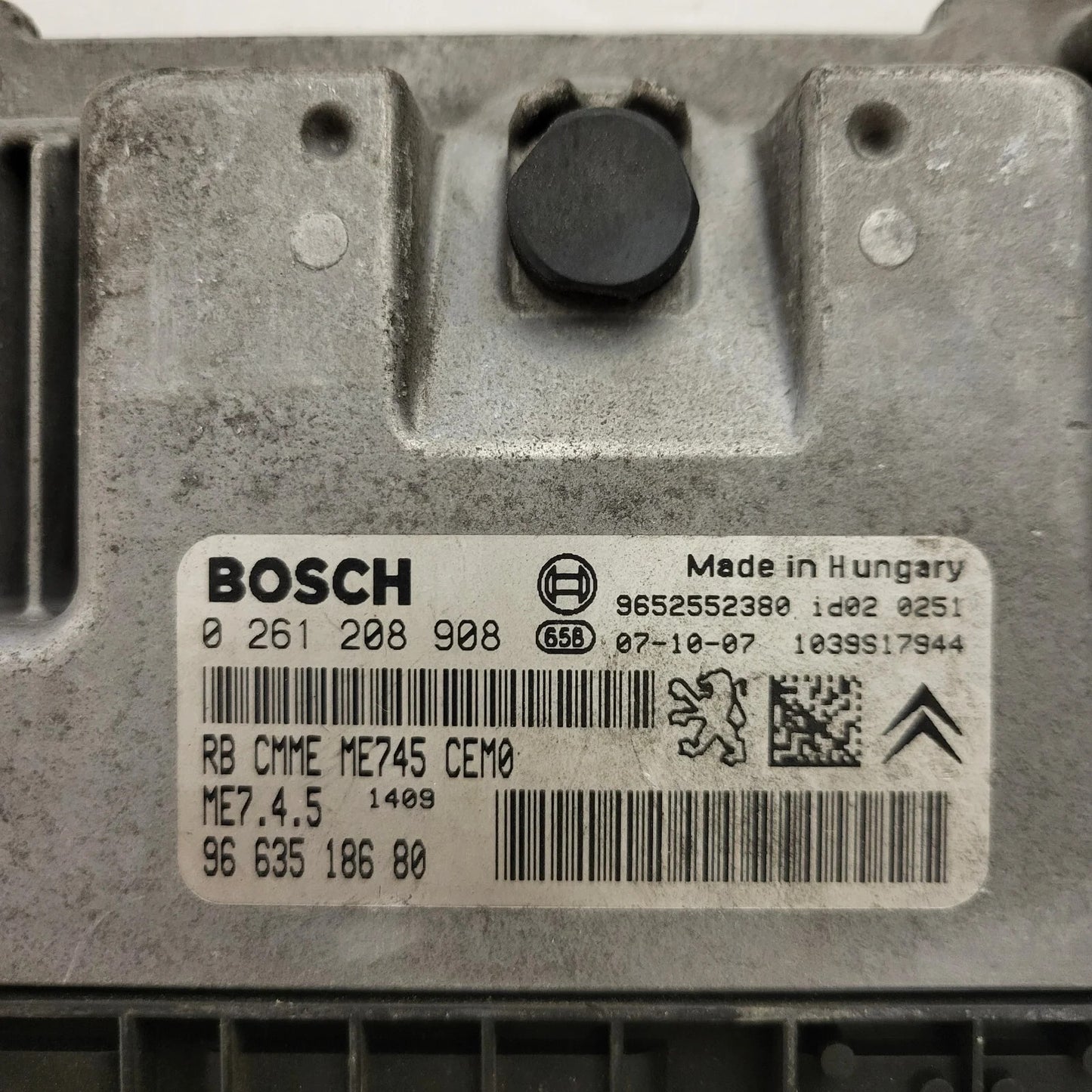 CITROEN PEUGEOT ECU / 0261208908 / ME7.4.5 / 9663518680 / 9652552380 / ME745 / B