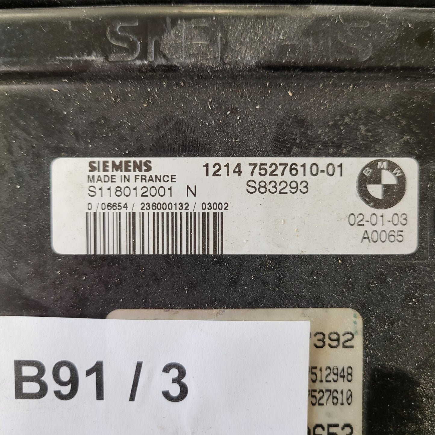 MINI COOPER 1.6 ECU / S118012001N / 1214752761001 / SIEMENS