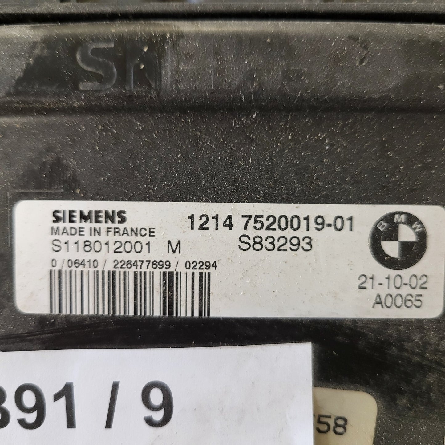 MINI COOPER ECU / S118012001M / 1214752001901 / SIEMENS