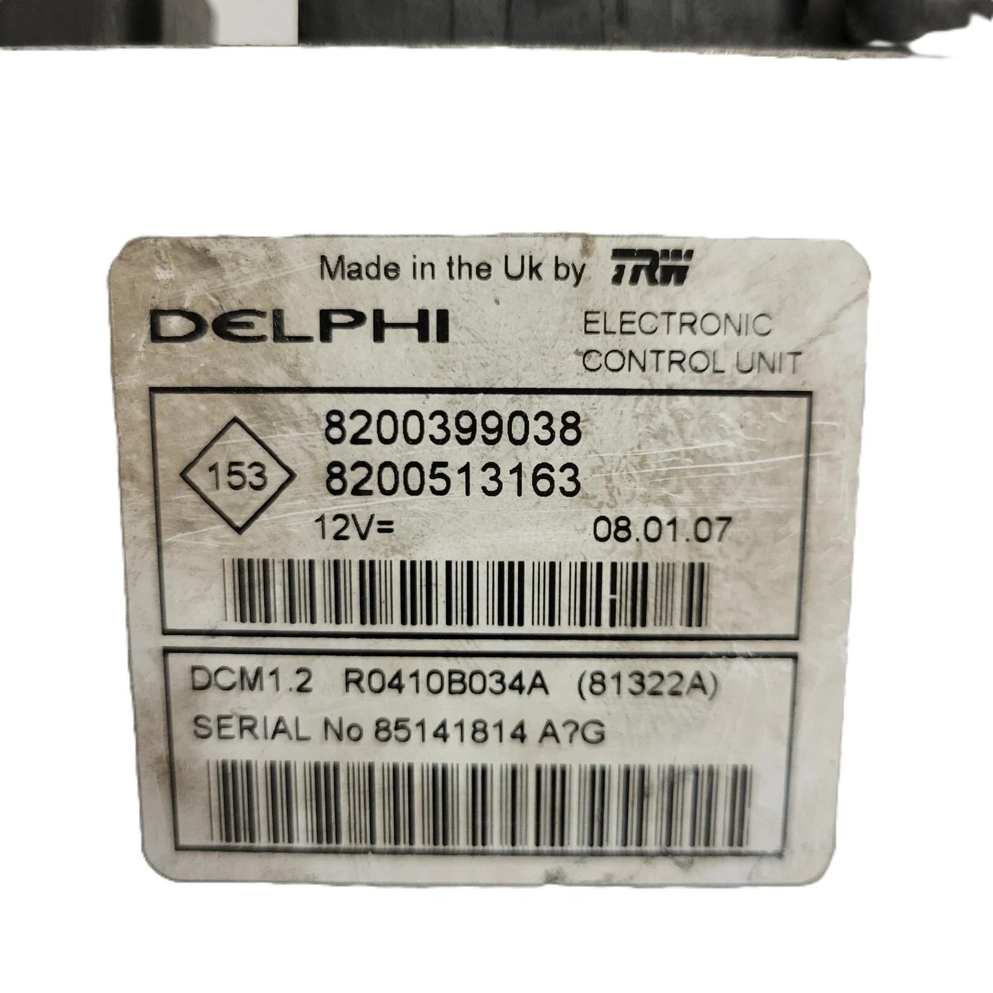 Renault ECU / 8200399038 / 8200513163 / R0410B034A / DELPHI