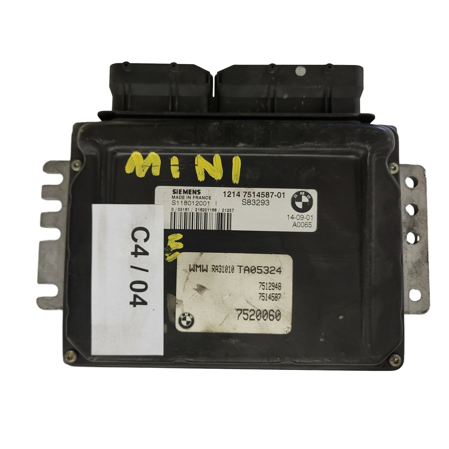 MINI COOPER 1.6 ECU / S118012001 / S118012001I / 12147514587-01 / SIEMENS
