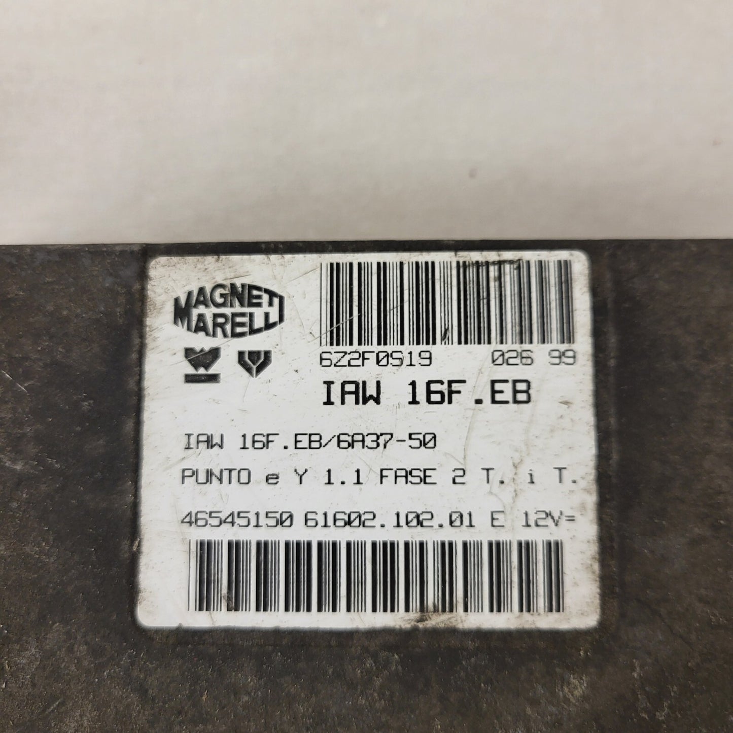 FIAT PUNTO LANCIA Y ECU / IAW 16F.EB / 46545150 / 61602.102.01 / MAGNETI MARELLI