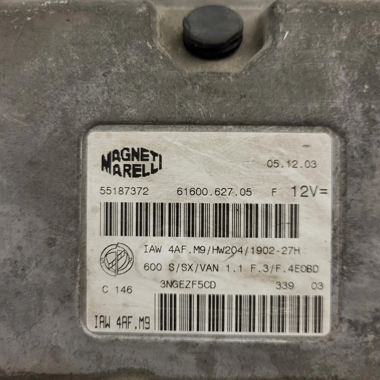 Fiat Seicento 600 ECU / 55187372 / IAW 4AF.M9 / 61600.627.05 / MAGNETI MARELLI