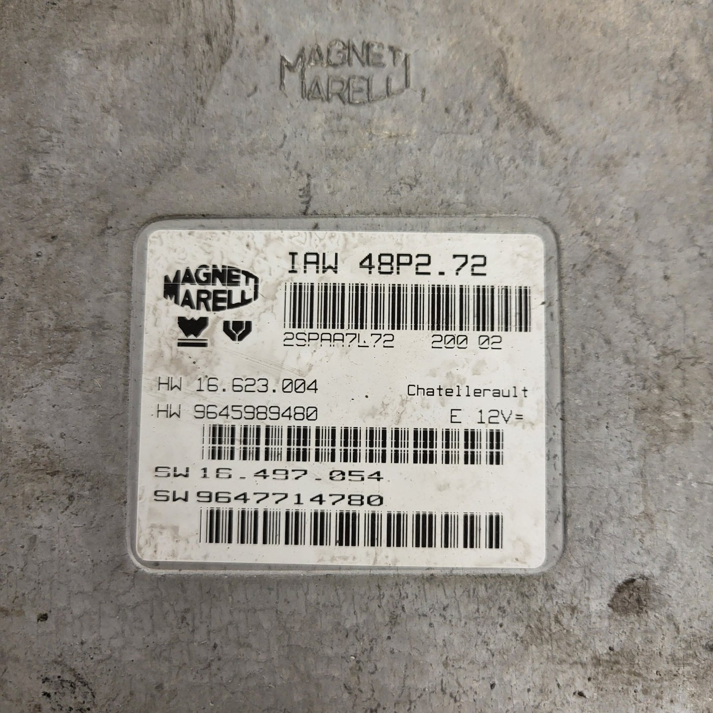 PEUGEOT CITROEN ECU / IAW 48P2.72 / SW 9647714780 / HW 9645989480