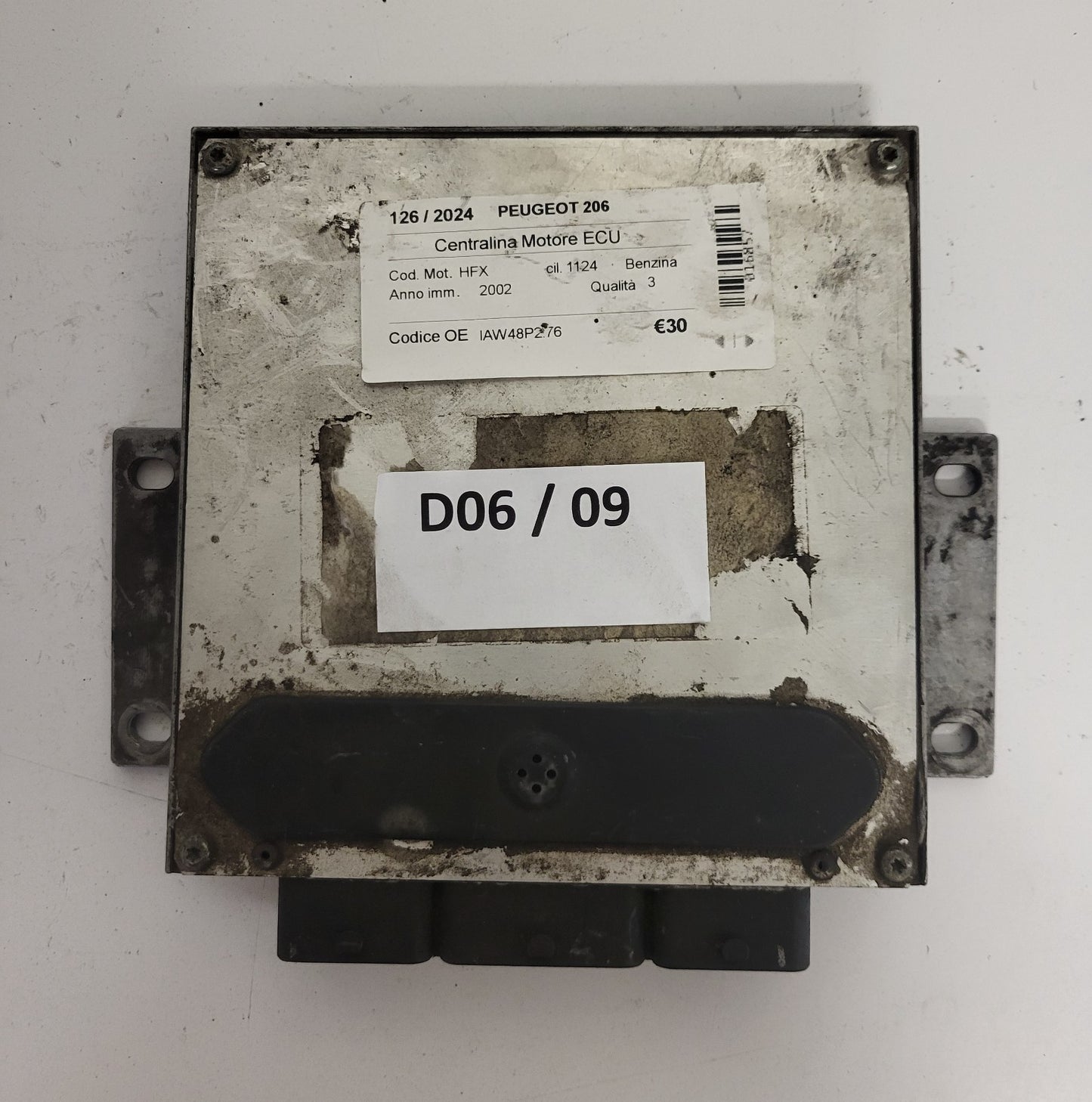 PEUGEOT 206 ECU / IAW 48P2.76 / 9643707380 / 9644925780 / MAGNETI MARELLI