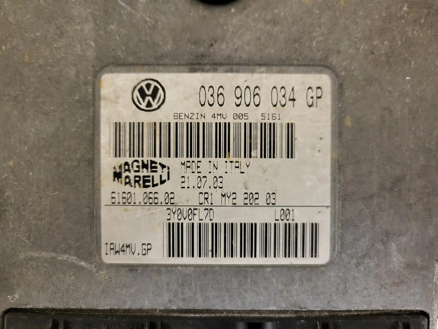 VW AUDI SEAT ŠKODA ECU / 036906034GP / IAW 4MV.GP / 61601.066.02
