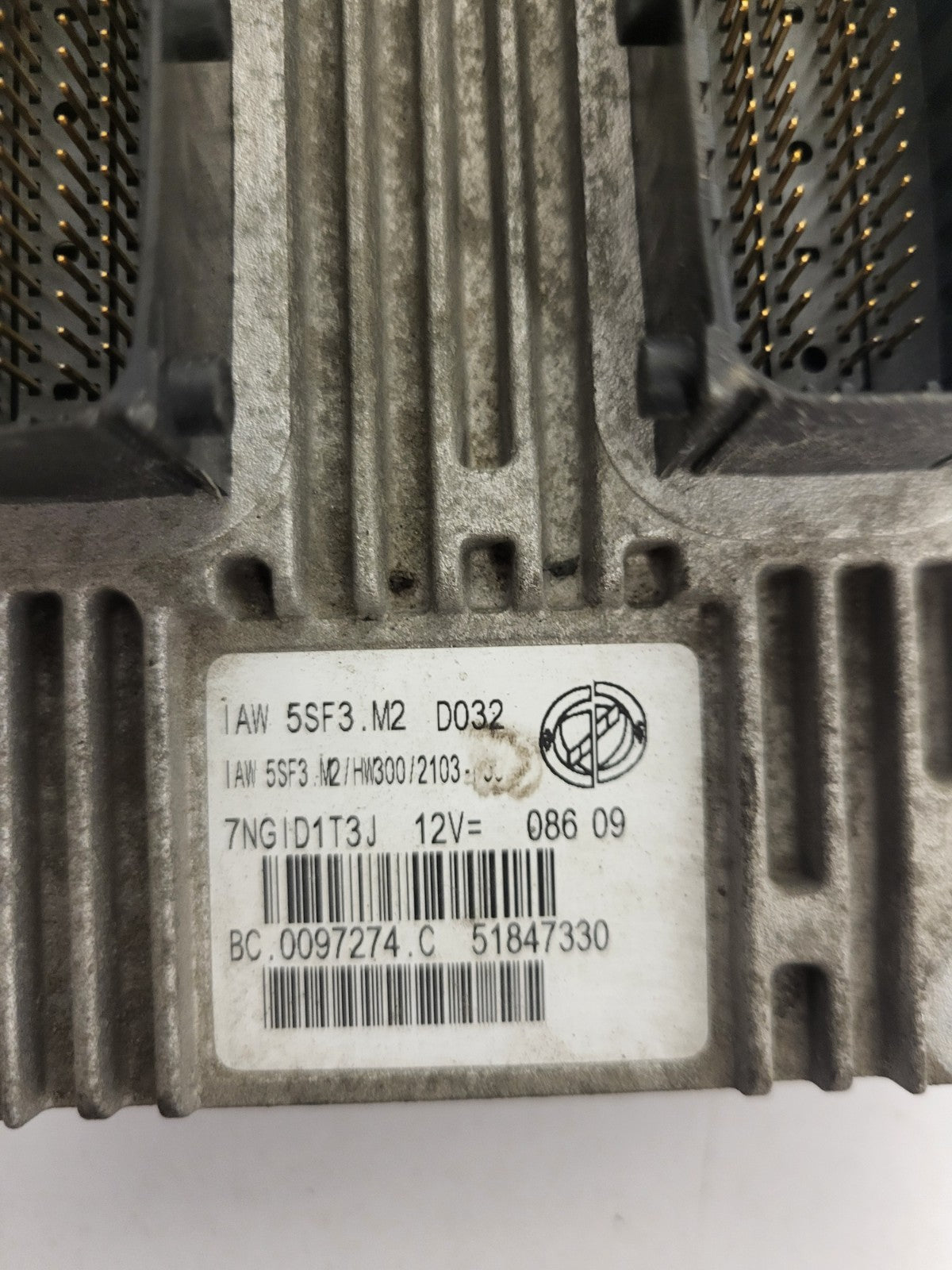 FIAT PUNTO ECU / IAW5SF3.M2 / IAW 5SF3.M2 / 51847330 / HW300 / 61601.099.08