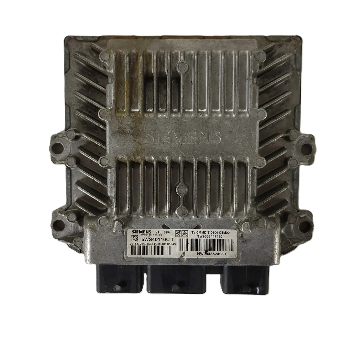 PEUGEOT CITROEN ECU / 5WS40110C-T / SW 9653447480 / HW 9648624280 / SID804 SIEME