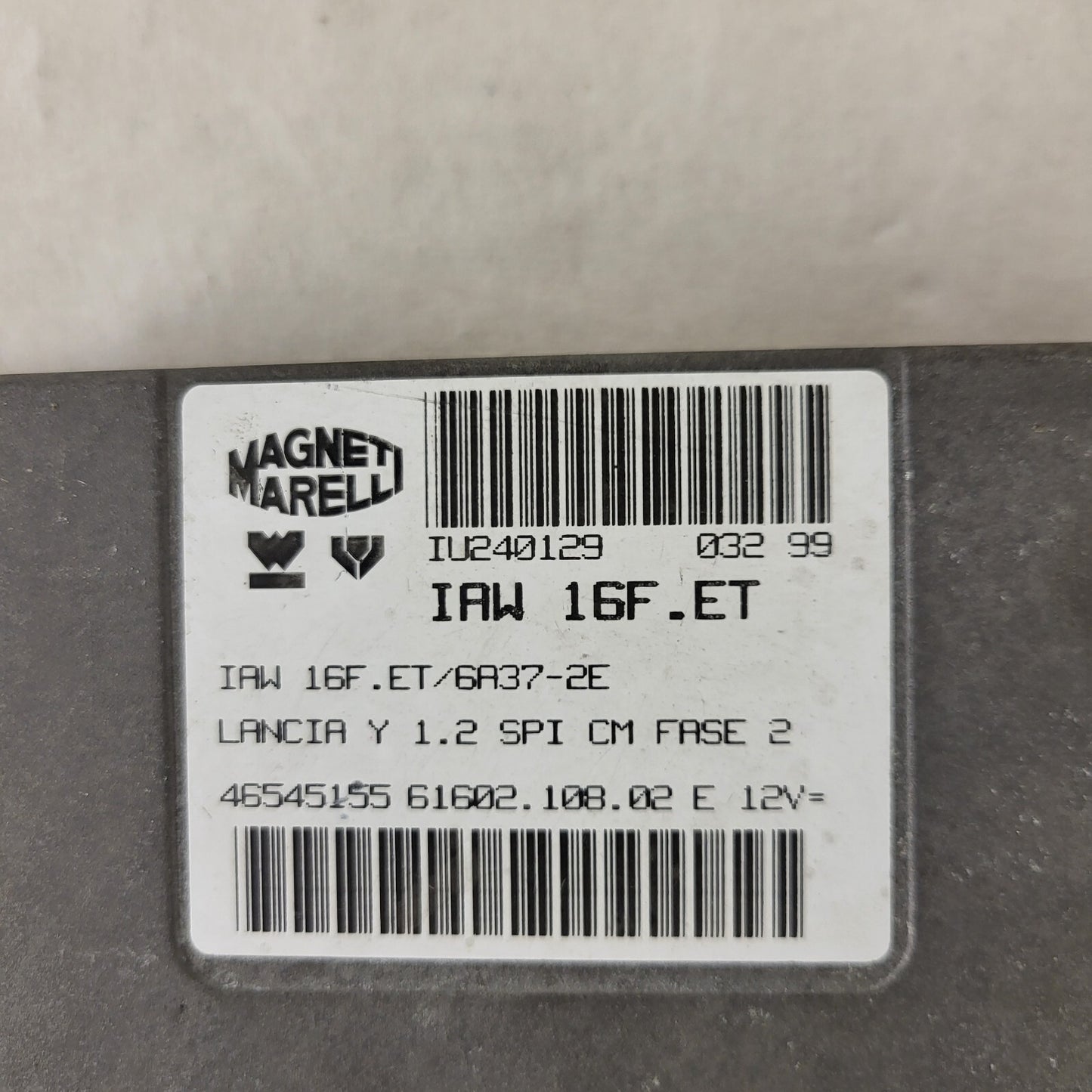 LANCIA Y 1.2 ECU / IAW 16F.ET / 46545155 /61602.108.02 / MAGNETI MARELLI