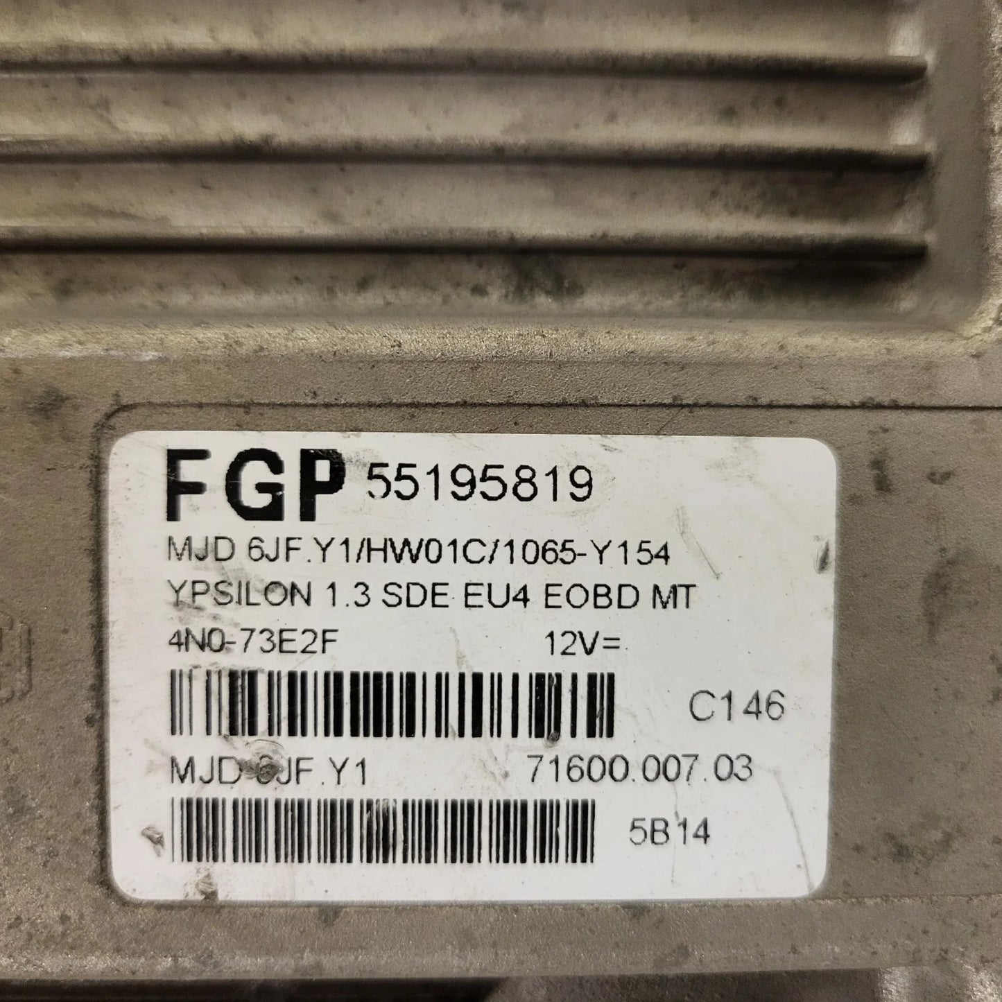 LANCIA Y 1.3 ECU / 55195819 / MJD 6JF.Y1 / HW01C / 71600.007.03 MAGNETI MARELLI