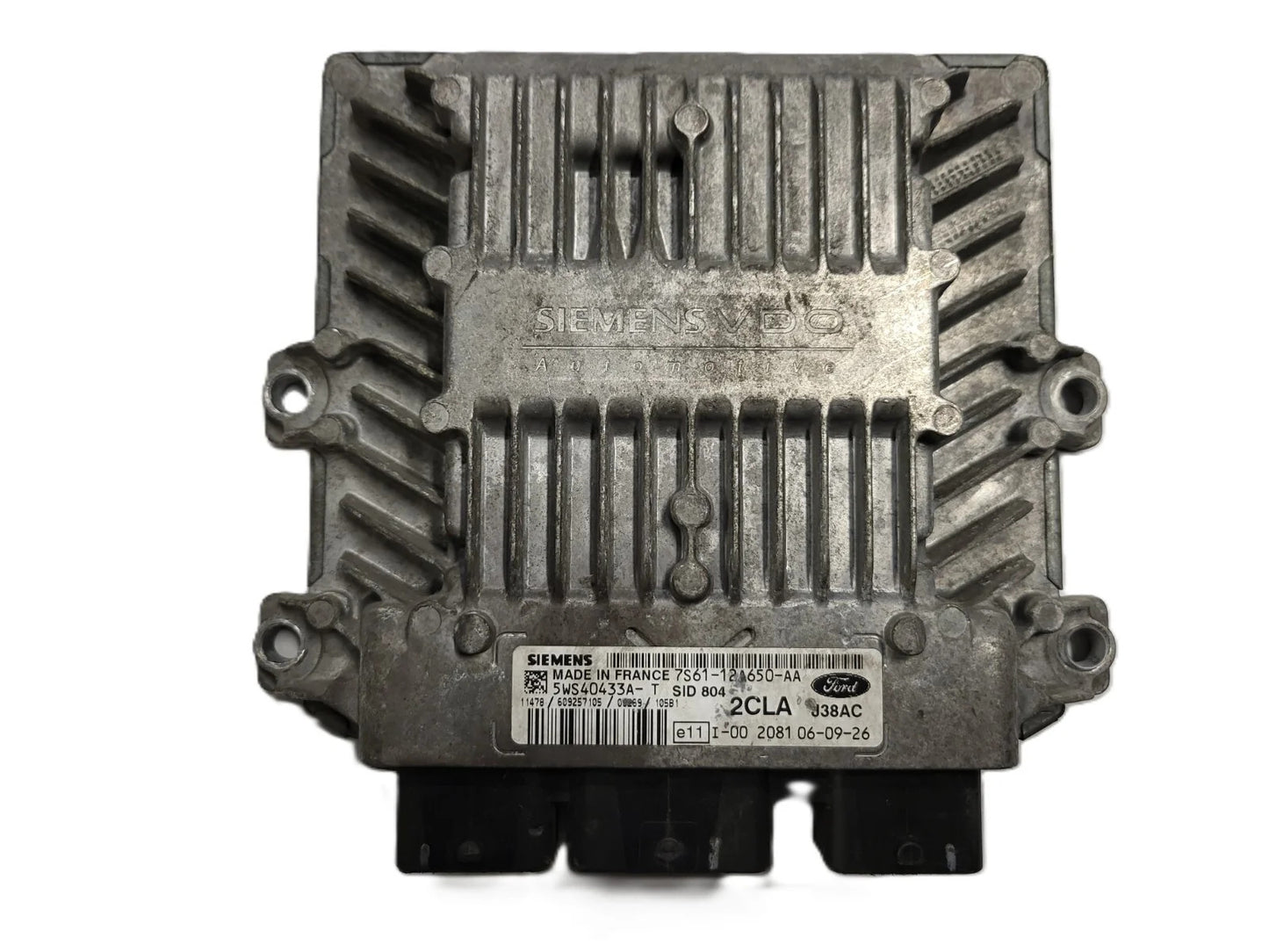 FORD FIESTA ECU / 7S61-12A650-AA / 5WS40433A-T / 2CLA / SID804 / J38AC SIEMENS