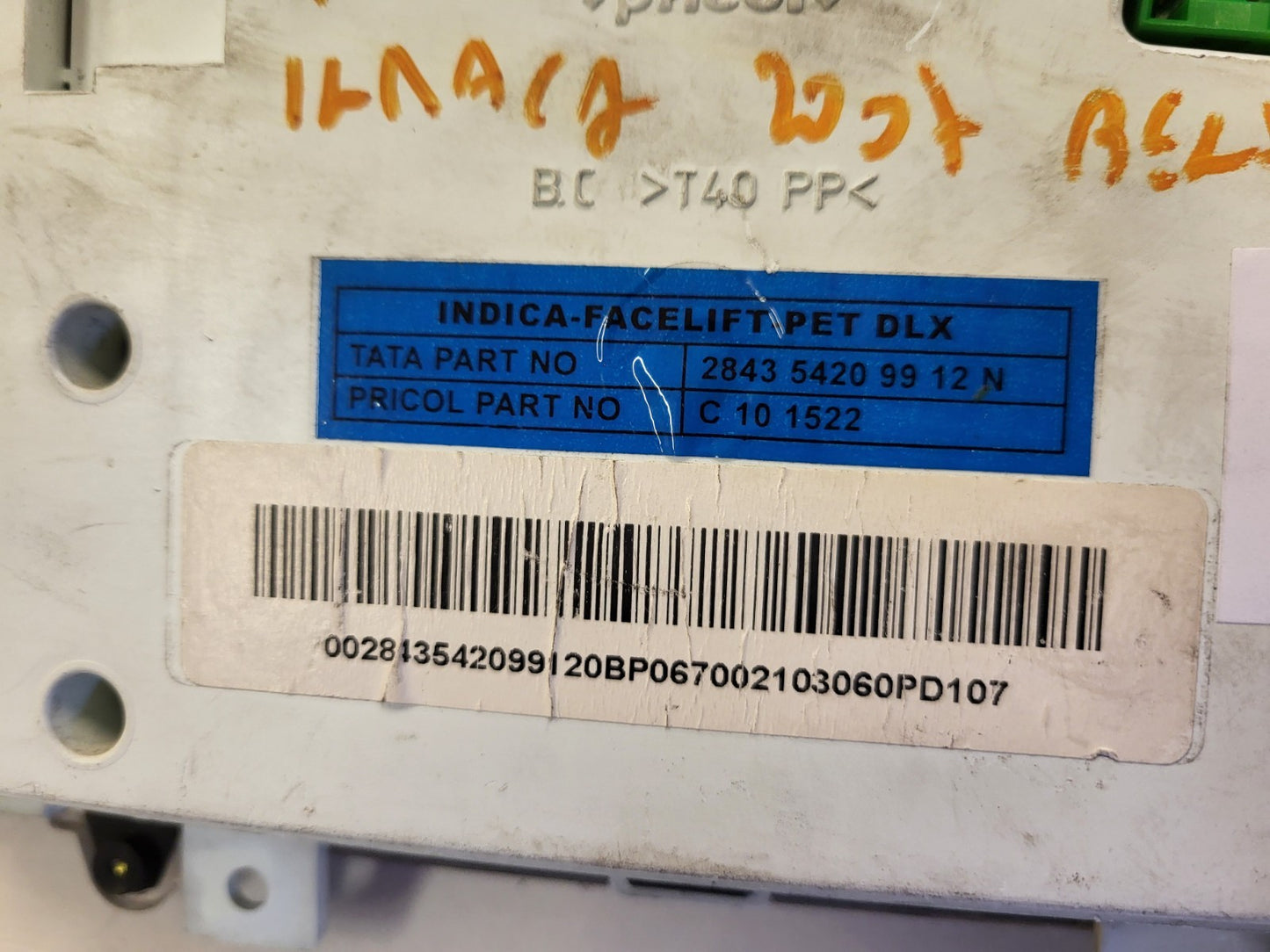 TATA INDICA 1.4 QUADRO STRUMENTI CONTACHILOMETRI TACHIMETRO 284354209912N