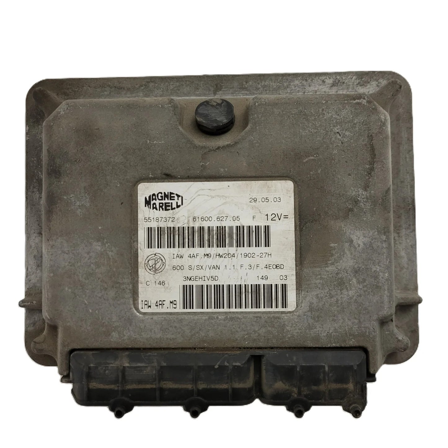 Fiat Seicento 600 ECU / 55187372 / IAW 4AF.M9 / 61600.627.05 / MAGNETI MARELLI