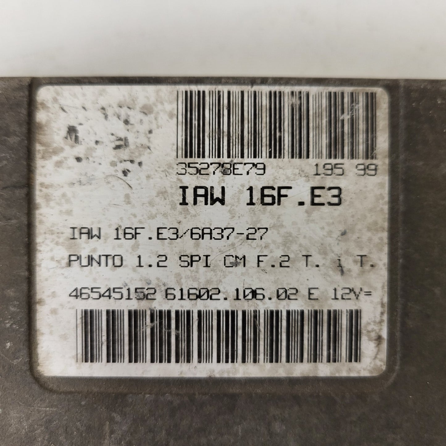 Fiat Punto 1.2 ECU / 46545152 / IAW 16F.E3 / 61602.106.02 / MARELLI