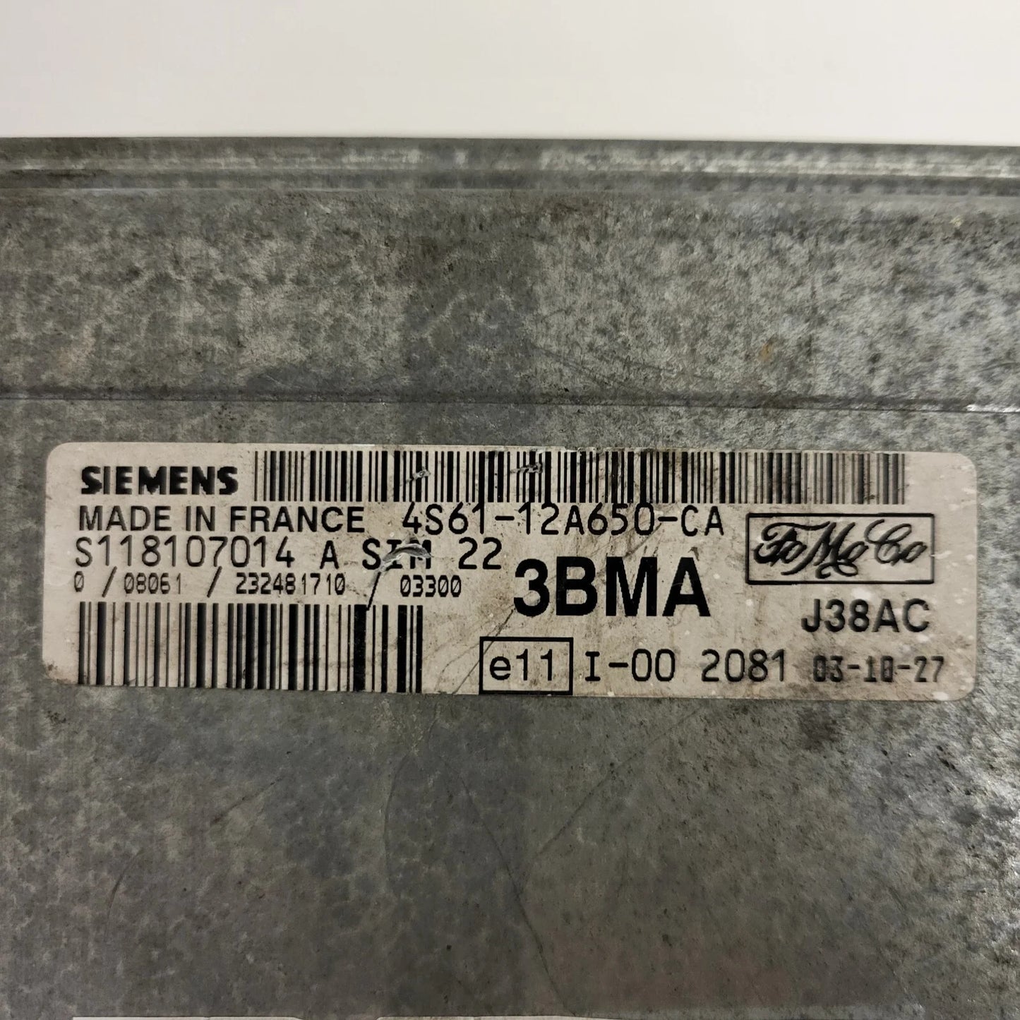 FORD FIESTA / S118107014A / SIM22 / 4S61-12A650-CA / 3BMA / FOMOCO
