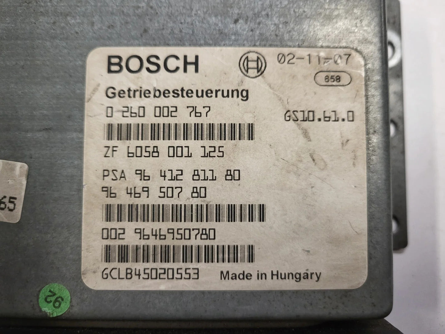PSA ECU / 0260002767 / 9641281180 / 9646950780 / BOSCH