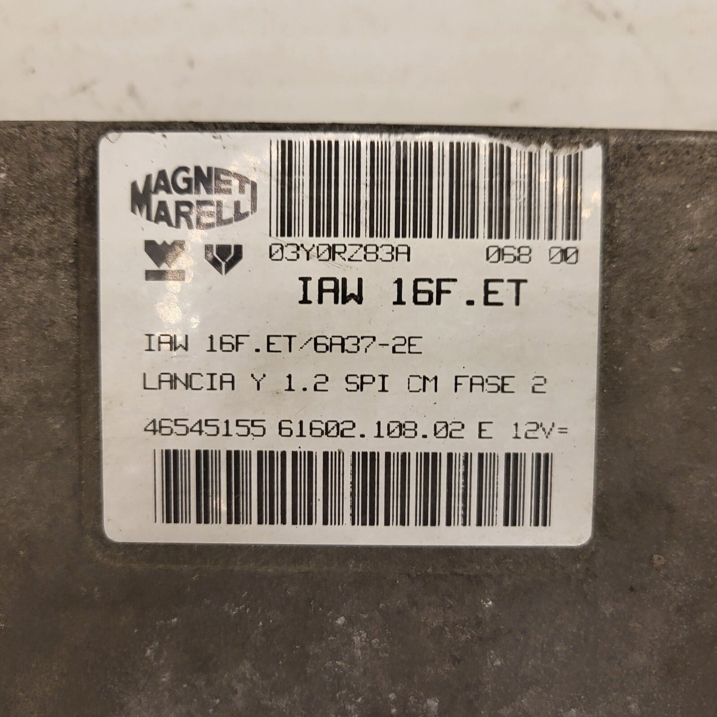 LANCIA Y 1.2 ECU / IAW 16F.ET / 46545155 /61602.108.02 / MAGNETI MARELLI