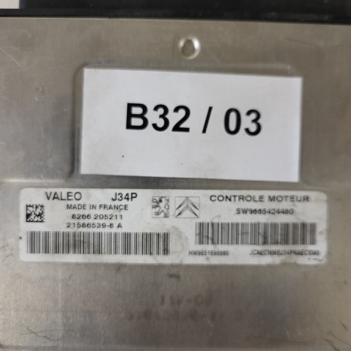 CITROEN C3 ECU / J34P / 21586539-8 / 21586539-8A / 9665424480 / 9651696680 / VAL