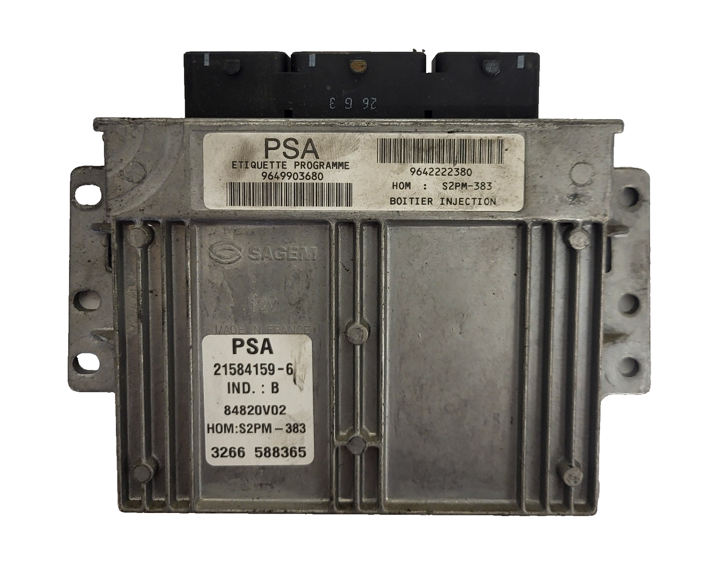 CITROEN C3 ECU / 21584159-6 / 9649903680 / 9642222380 / S2PM-383 / SAGEM