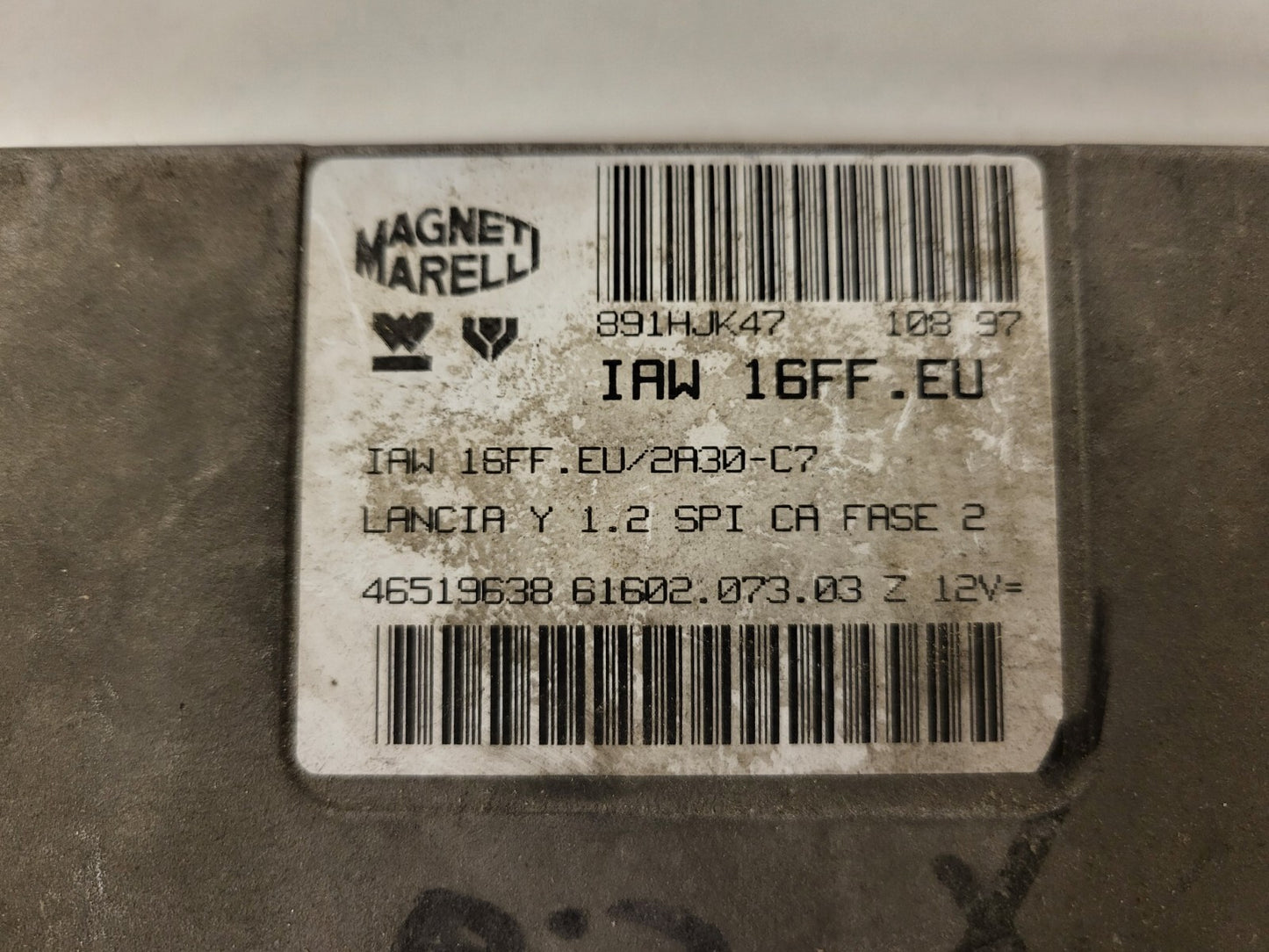 LANCIA Y 1.2 ECU / IAW 16FF.EU / 46519638 / MAGNETI MARELLI