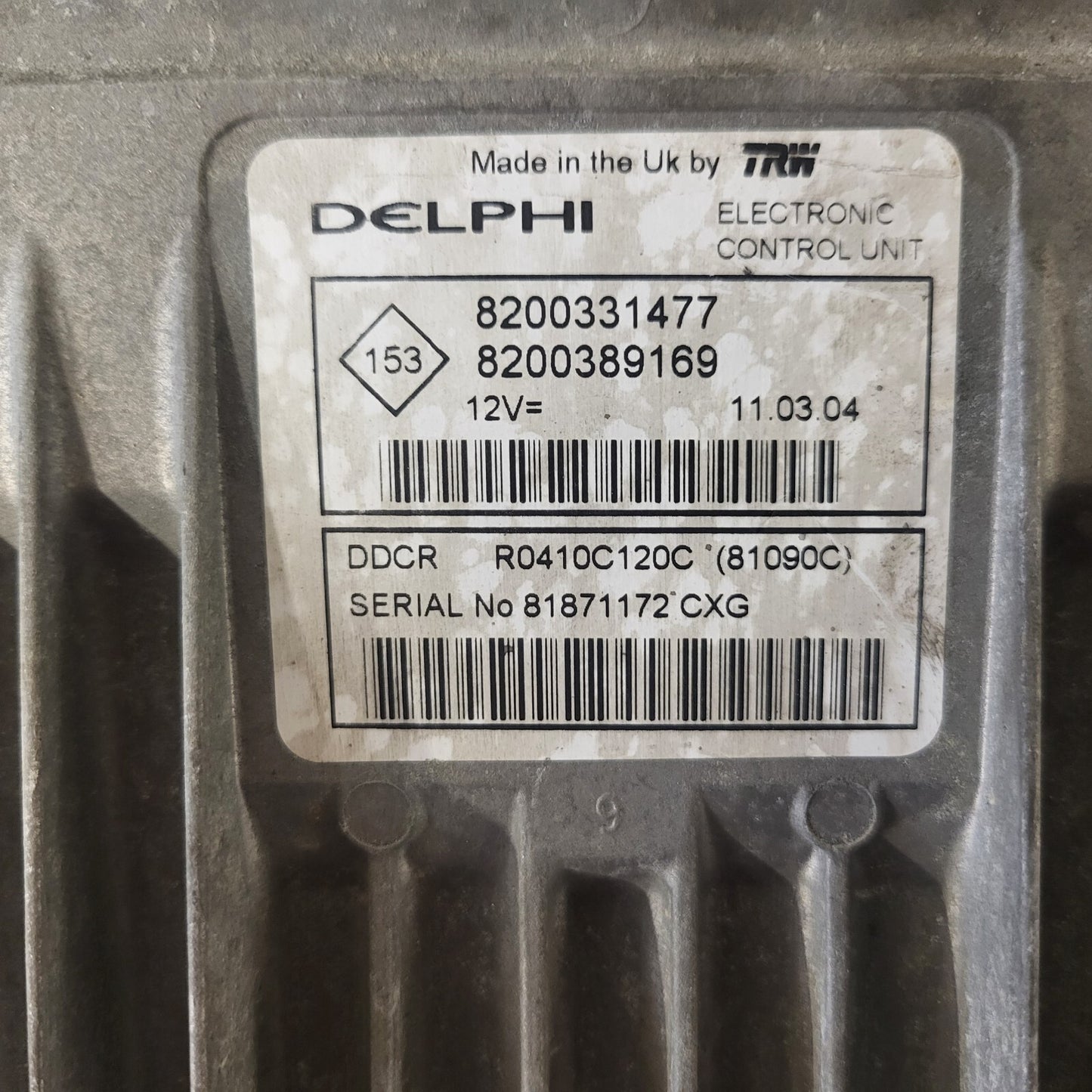Renault Clio 1.5 DCI ECU / 8200331477 / 8200389169 / R0410C120C / DELPHI