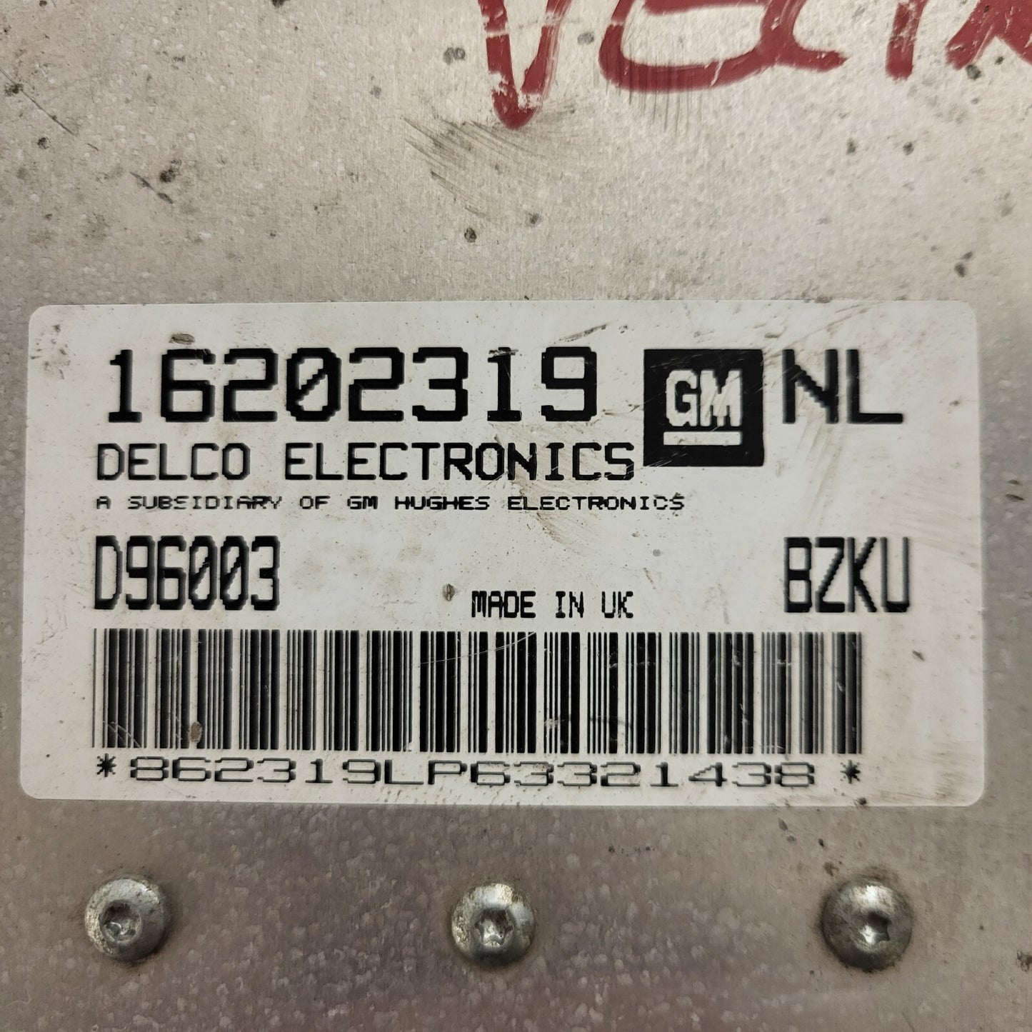 Opel ECU / 16202319 / CLHA / D96003 / DELCO