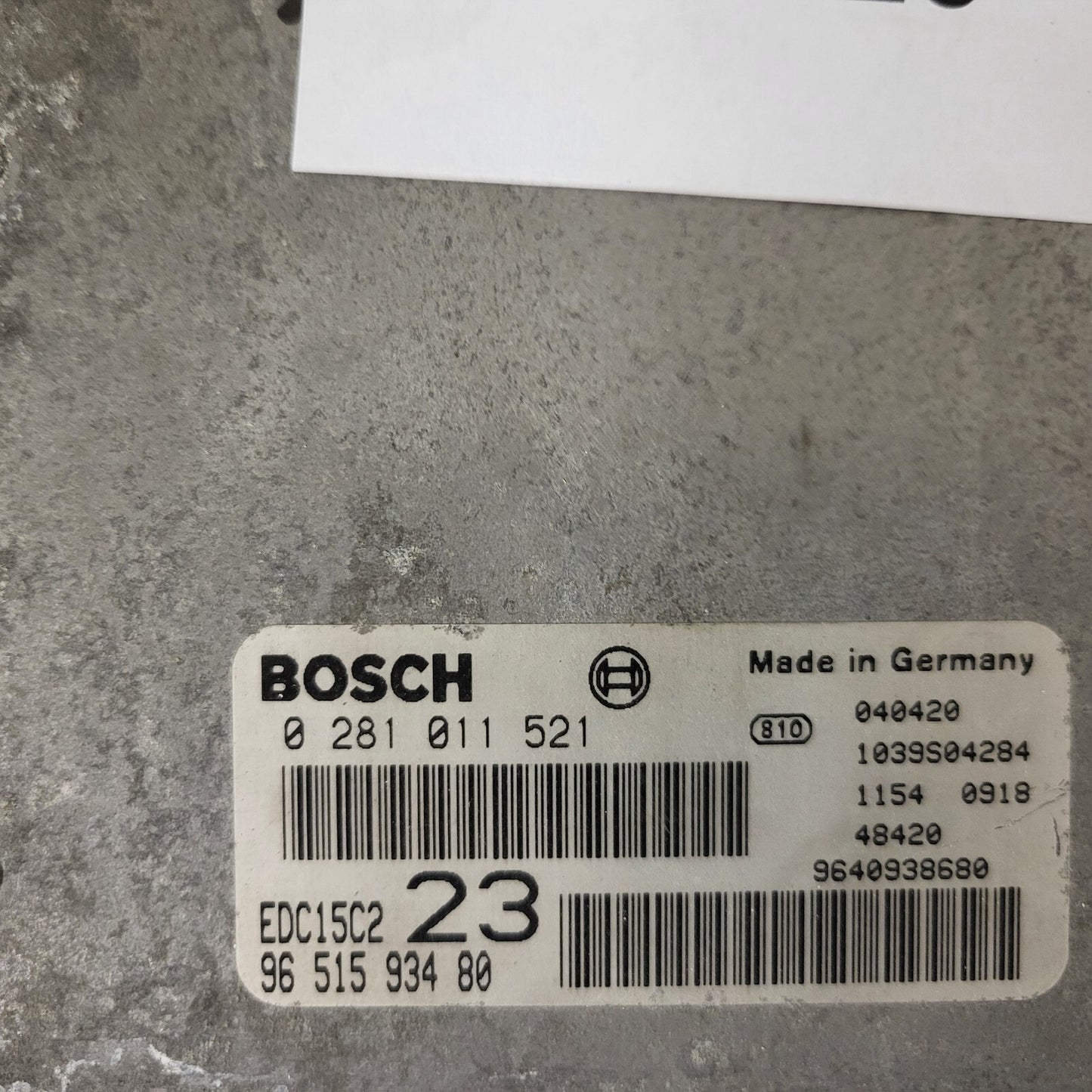 Citroen Xsara ECU / 0281011521 / 9651593480 / BOSCH