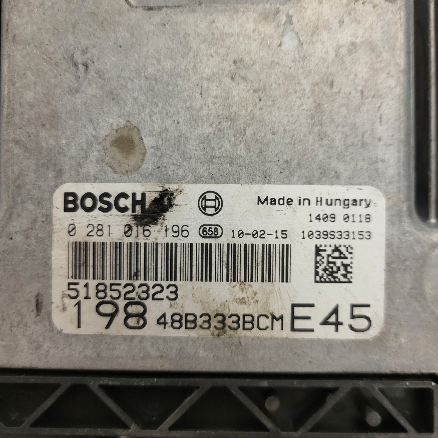 FIAT BRAVO 2 1.6 MULTIJET / 0281016196 / 51852323 / BOSCH