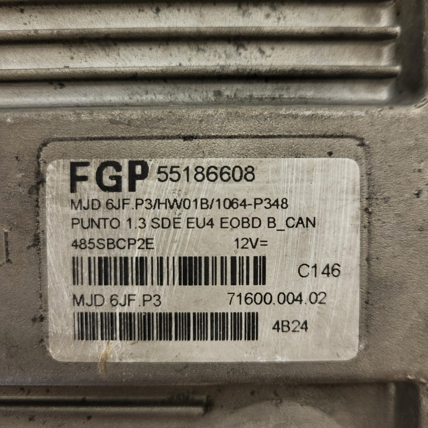 OPEL TIGRA 1.3 JTD NT4 ECU / FGP 55198928 / MJD6J0.T2 / 7160006503 / MAGNETI