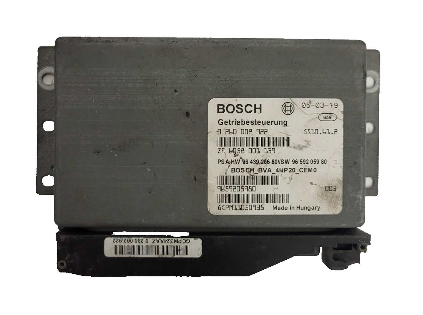 PEUGEOT 407 GEARBOX CAMBIO ECU / 0260002922 / 6058001139 / 9659205980
