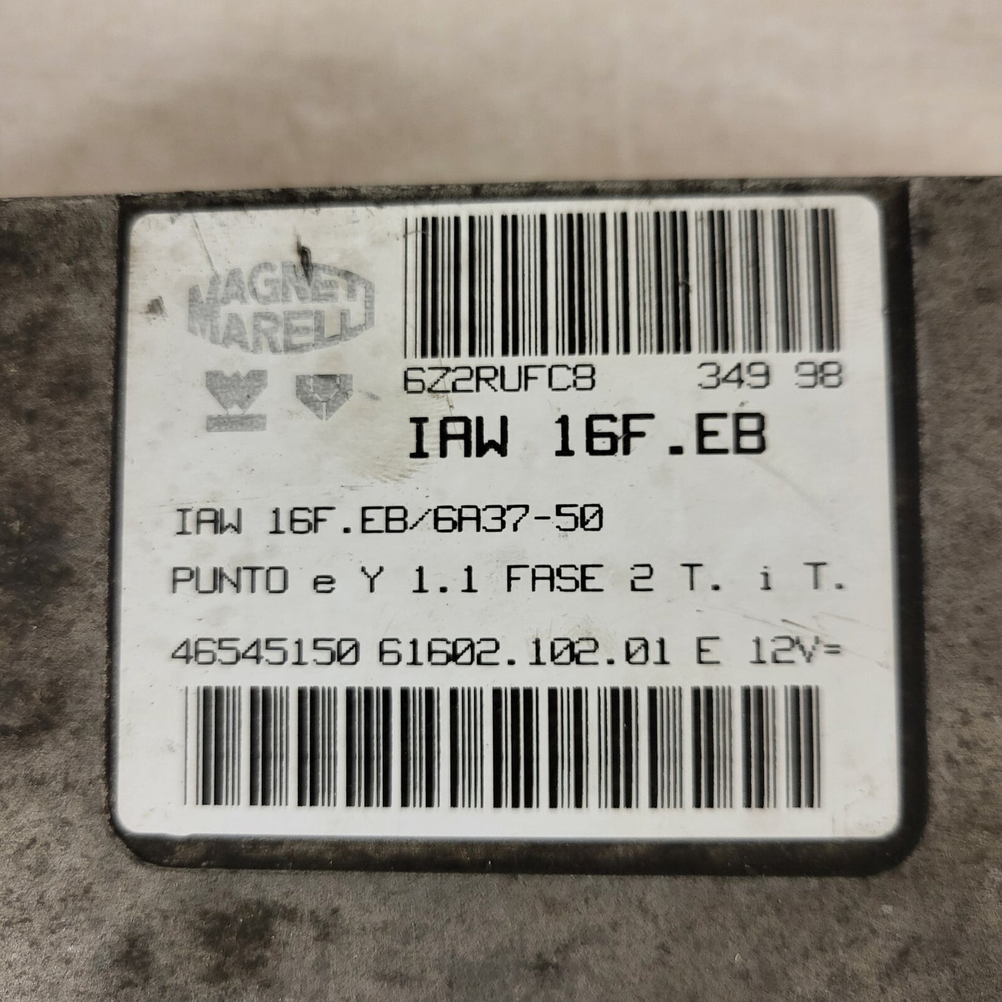 FIAT PUNTO LANCIA Y ECU / IAW 16F.EB / 46545150 / 61602.102.01 / MAGNETI MARELLI