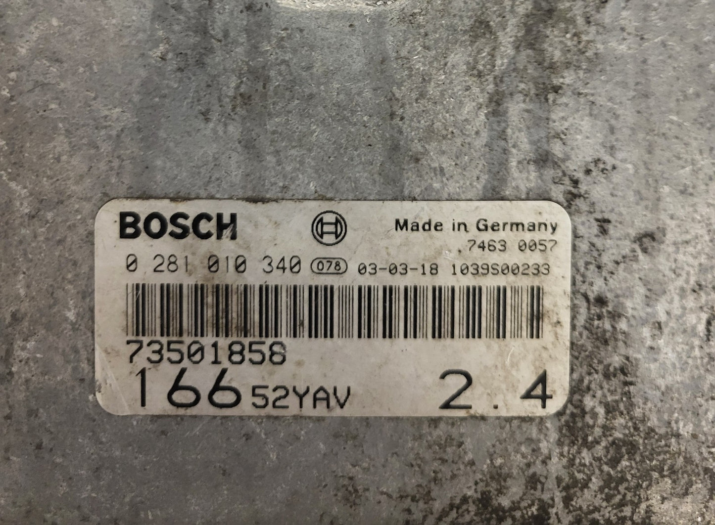 ALFA 166 2.4 JTD ECU / 0281010340 / 73501858 / BOSCH