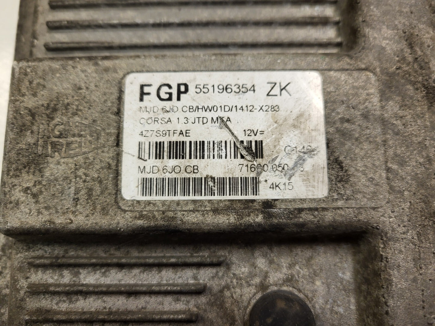 OPEL CORSA ECU / 55196354 / MJD 6JO.CB / HW01D / 71600.050.03 / MAGNETI MARELLI