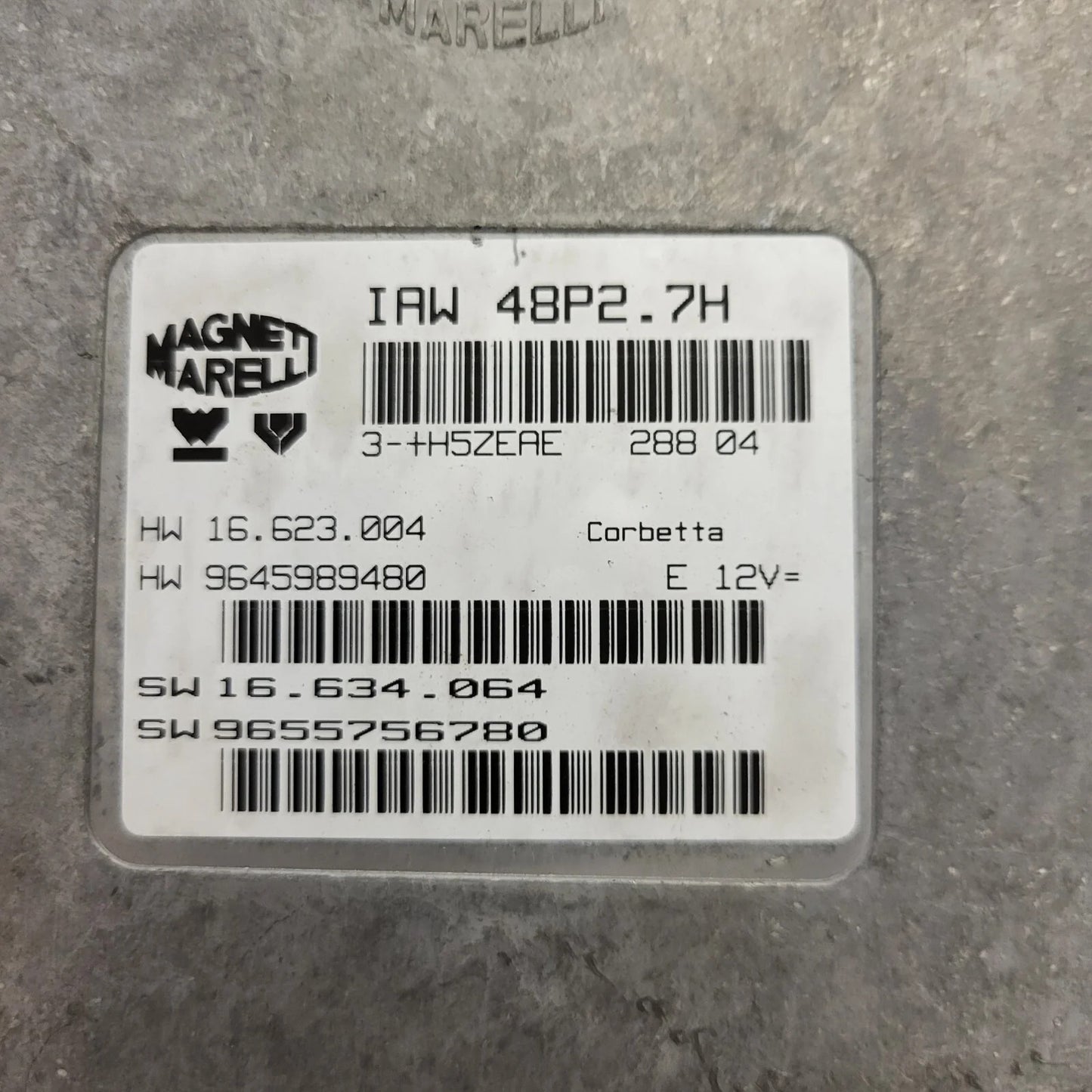 Citroen C2 ECU / IAW 48P2.7H / 9645989480 / 9655756780 / MAGNETI MARELLI
