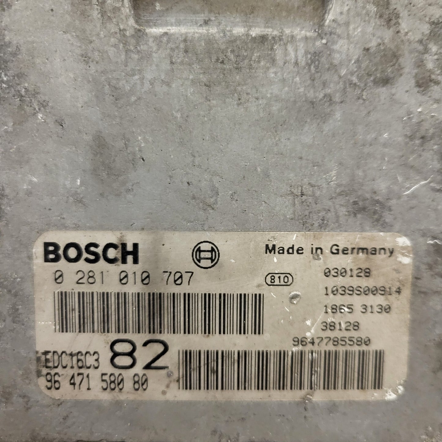 PEUGEOT CITROEN ECU / 0281010707 / 9647158080 / 9647785580 / EDC16C3 / BOSCH