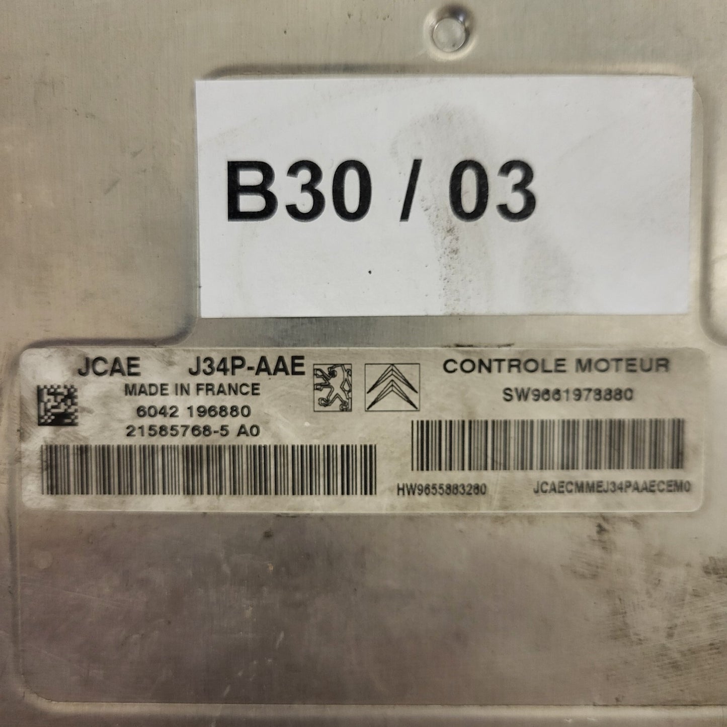 PEUGEOT CITROEN ECU / J34P-AAE / 21585768-5 / 21585768-5A0 / 9661978880 / 965588