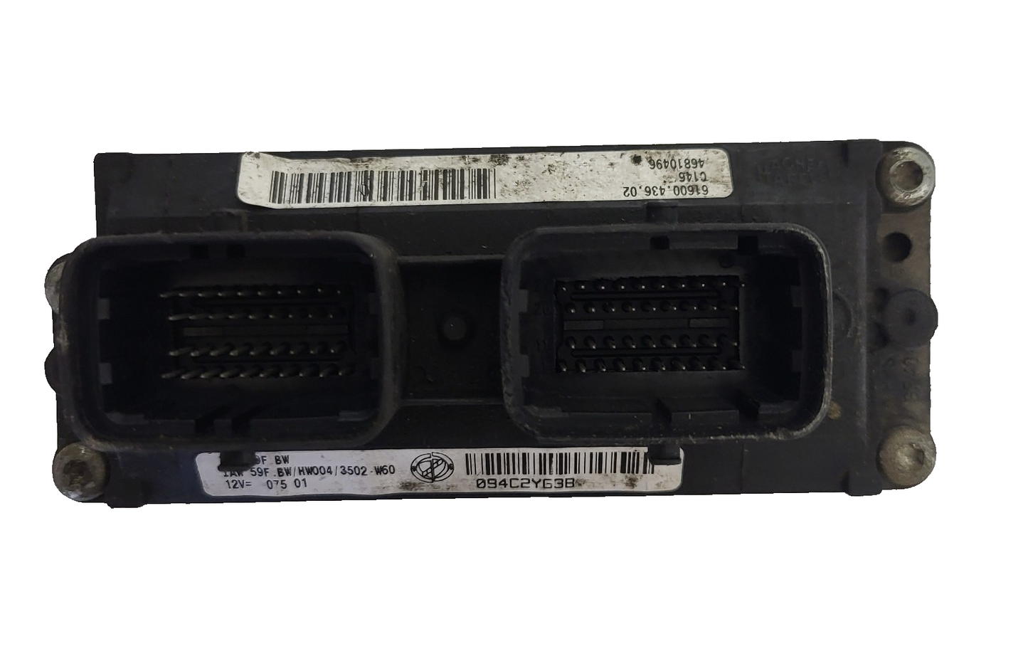 FIAT PALIO ECU / IAW 59F.BW / HW004 / 46810496 / DAMAGED PLUG