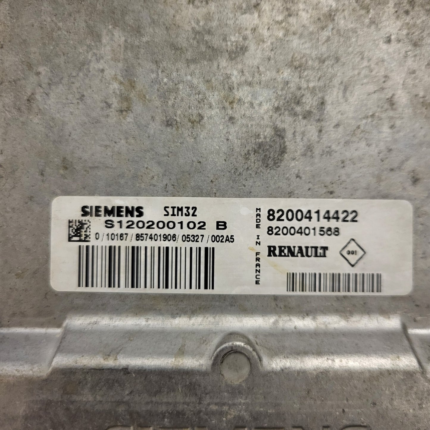 RENAULT MODUS ECU / S120200102 / S120200102B / SIM 32 / 8200414422 / 8200401568