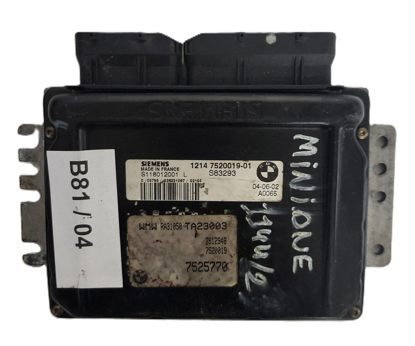 MINI COOPER 1.6 ECU / S118012001L / 1214752001901 / SIEMENS