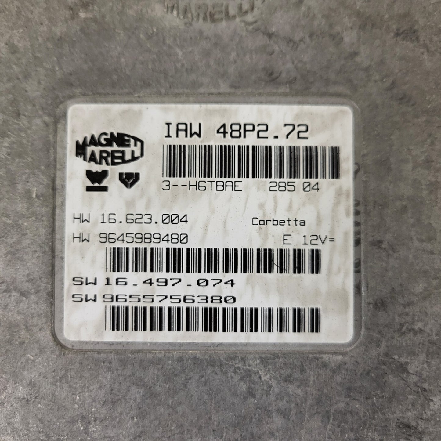 Citroen C3 1.1. ECU / SW 9655756380 / IAW 48P2.72 / HW 9645989480 / MAGNETI MARE