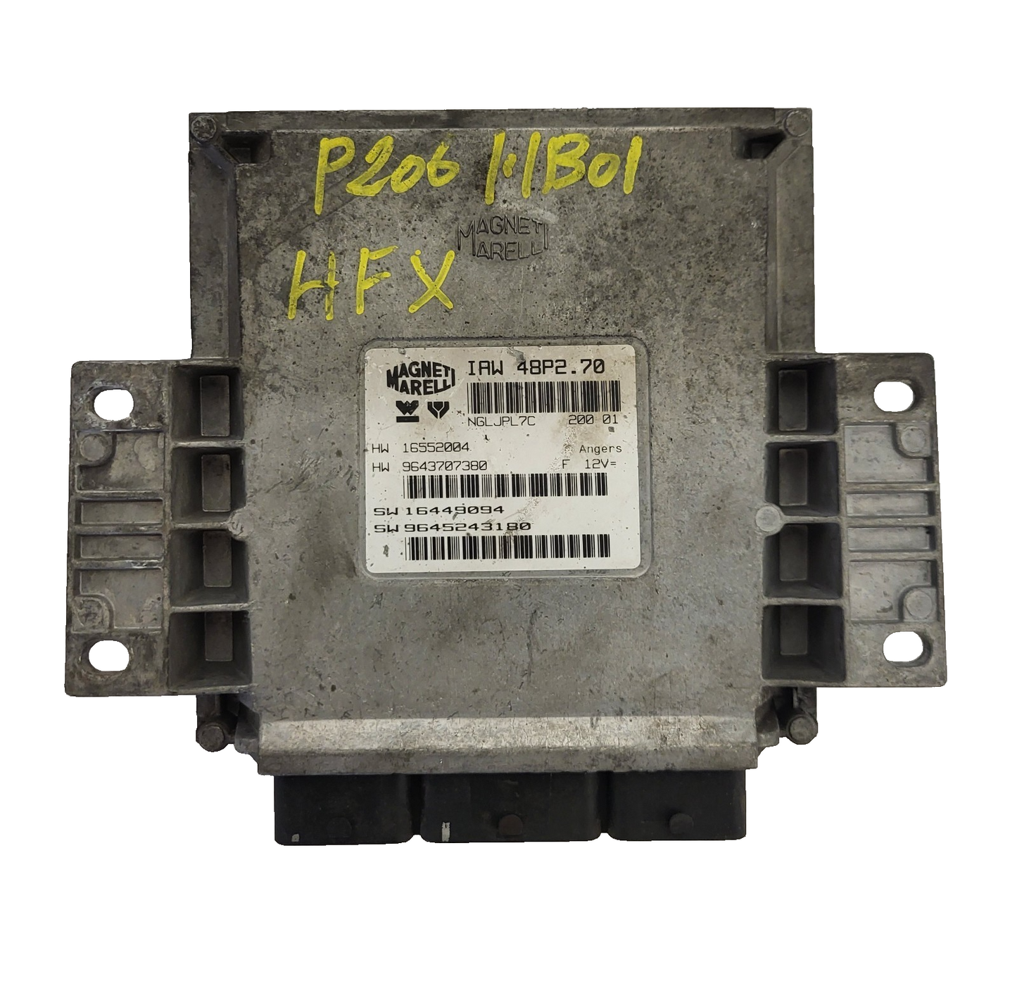 PEUGEOT 206 ECU / IAW 48P2.70 / 9645243180 / 9643707380 / MAGNETI MARELLI