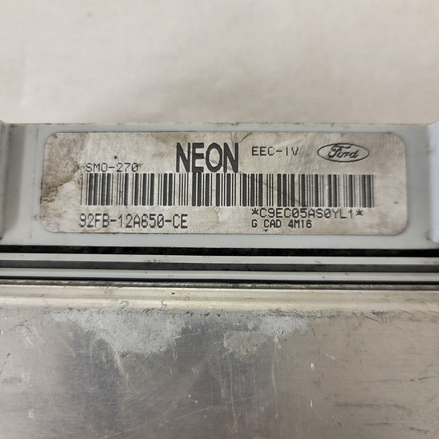 FORD ESCORT 1.8 ECU / 92FB-12A650-CE / NEON / SMO-270 / EEC-IV