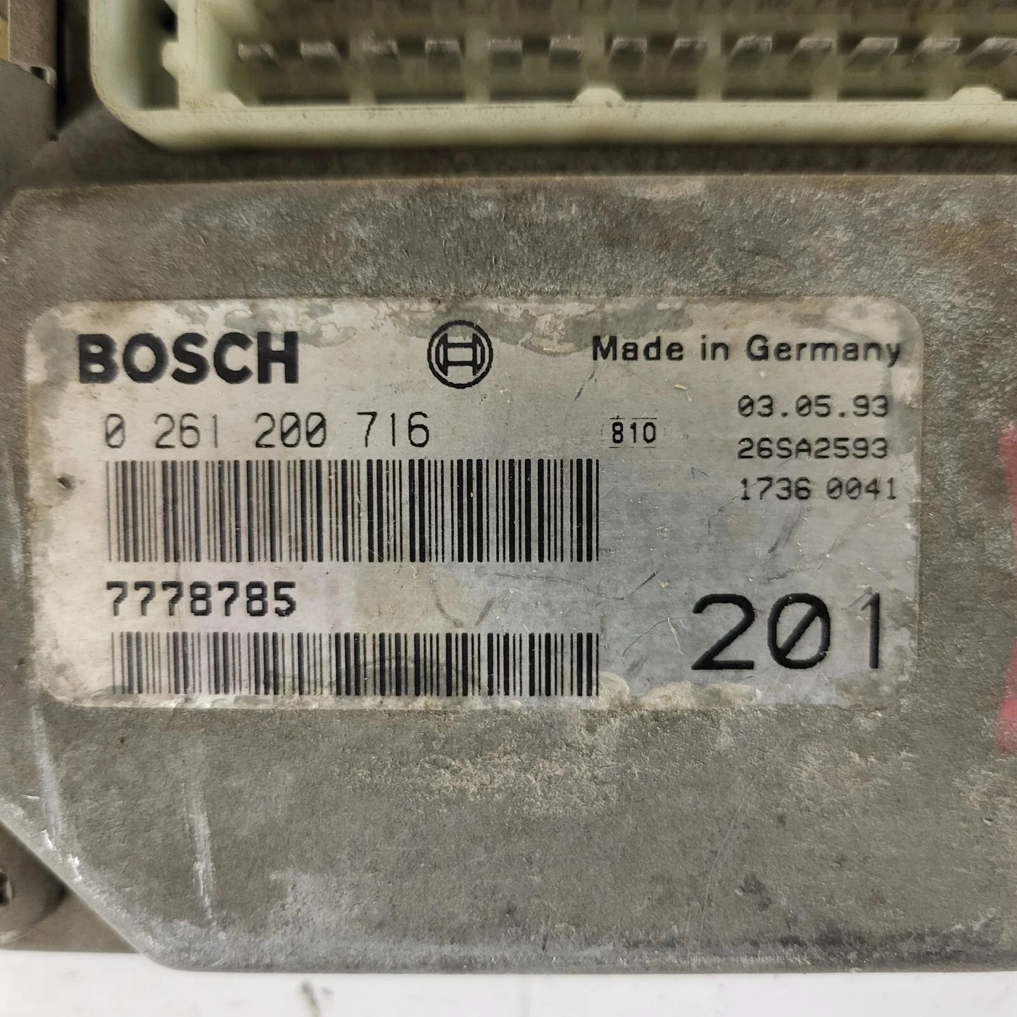 LANCIA Y10 ECU / 0261200716 / 7778785 / 00077787850 / BOSCH