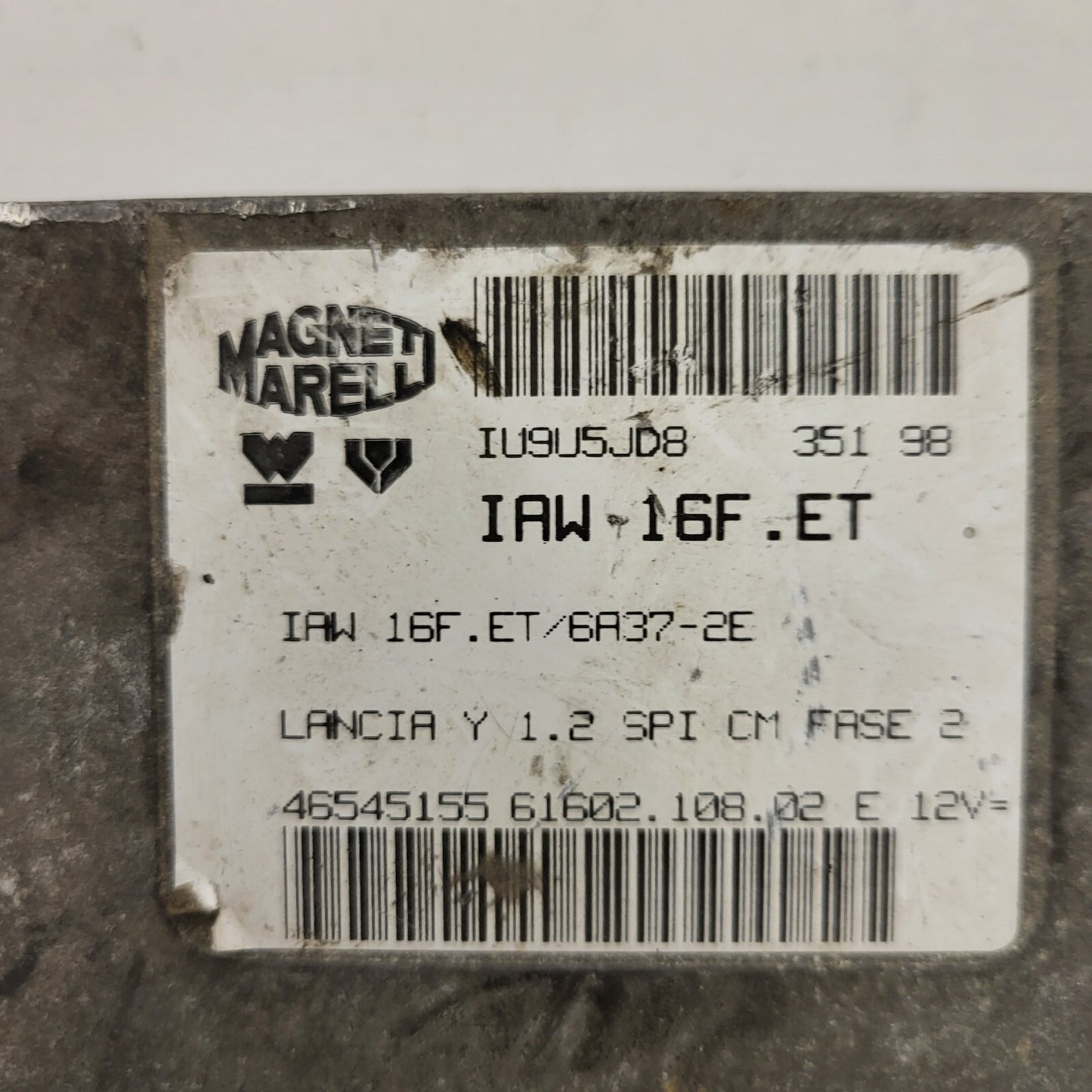 LANCIA Y 1.2 ECU / IAW 16F.ET / 46545155 /61602.108.02 / MAGNETI MARELLI