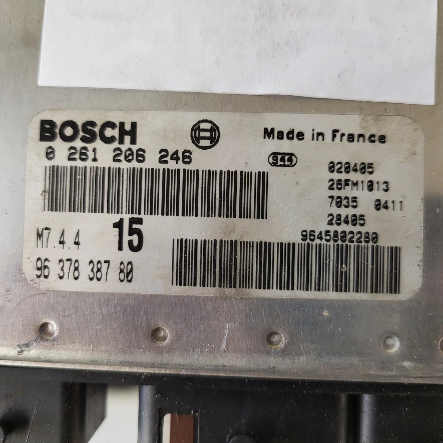 Peugeot Citroen ECU / 0261206246 / M7.4.4 / 9637838780 / BOSCH