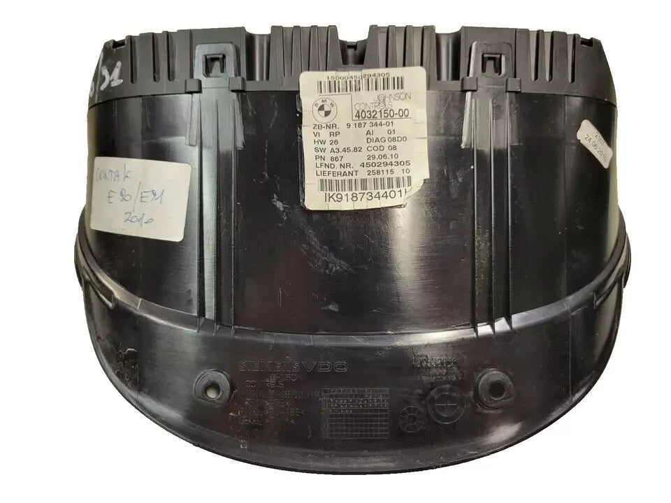 BMW DIESEL E90 E84 QUADRO STRUMENTI CONTACHILOMETRI TACHIMETRO 9187344-01